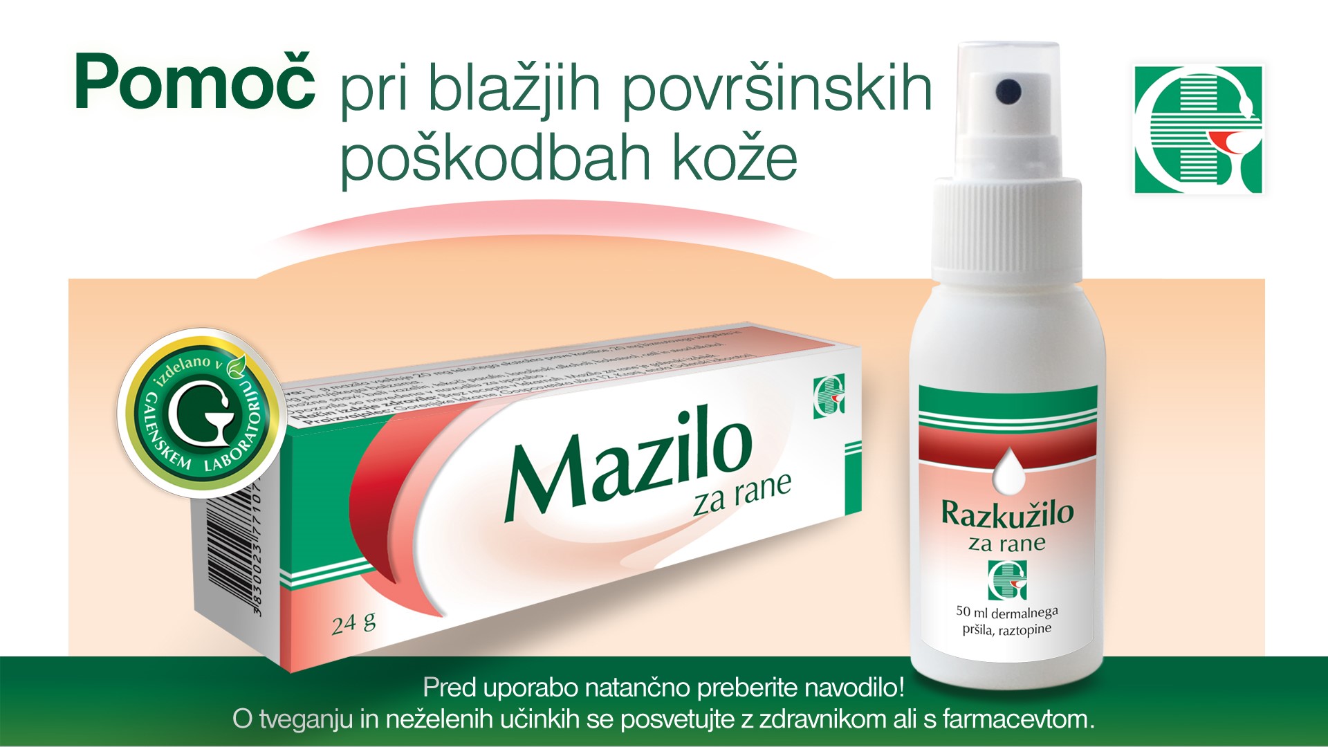 Razkužilo za rane in mazilo za rane