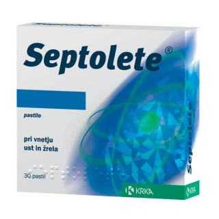 Septolete z okusom mentola 1 mg pastile, 30 pastil