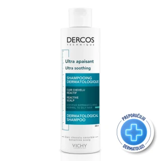 Vichy Dercos izjemno pomirjujoč šampon, normalni do mastni lasje