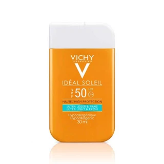 Vichy Ideal Soleil ultra lahka krema za zaščito pred soncem, žepno pakiranje SPF 50
