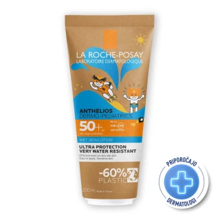 La Roche-Posay Anthelios DP, losjon za zaščito pred soncem za mokro in suho kožo za otroke SPF50+, 200 ml