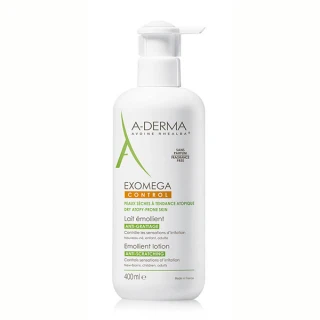 A-derma  Exomega Control emolientni losjon, 400 ml plastenka s pumpico