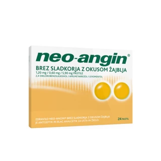 Neo-angin brez sladkorja z okusom žajblja 1,20 mg/0,60 mg/5,90 mg pastile