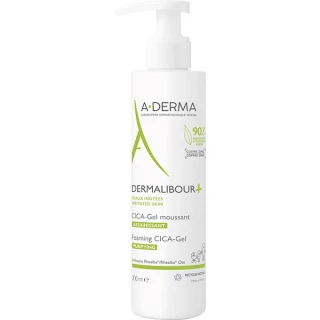 A-derma Dermalibour + peneči Cica - gel baker/cink, 200 ml