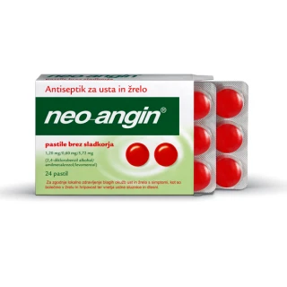 Neo-angin brez sladkorja 1,20 mg/0,60 mg/5,72 mg pastile