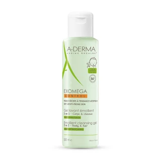 A-derma  Exomega Control emolientni čistilni gel 2v1, 500 ml plastenka