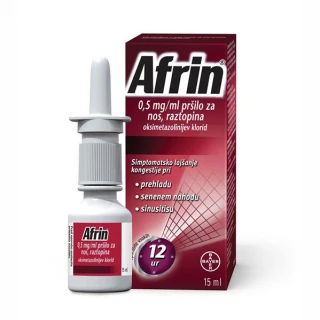 Afrin 0,5 mg/ml pršilo za nos, raztopina
