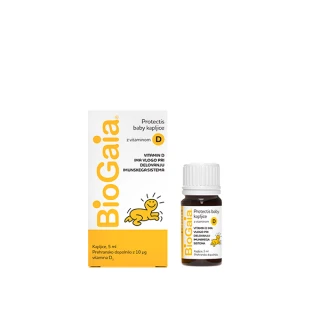 BioGaia Protectis Baby z vitaminom D3, kapljice za dojenčke in otroke ( 5 ml )