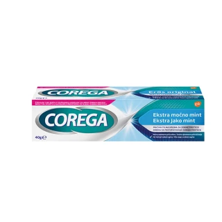 Corega Extra močna, pričvrstilna krema mint, 40 g