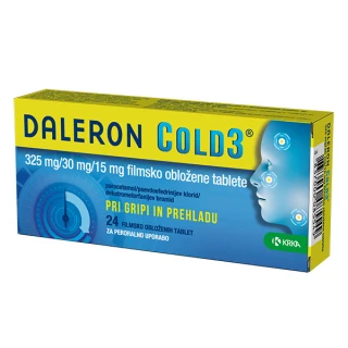 Daleron Cold3 filmsko obložene tablete, 24 tablet