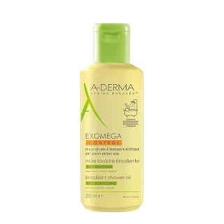 A-derma  Exomega Control emolientno čistilno olje za tuširanje, 200 ml plastenka 