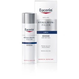 Eucerin Hyaluron-Filler urea nočna krema za suho kožo, 50 ml