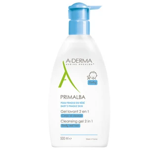 A-derma Primalba gel za umivanje telesa in las, 500 ml