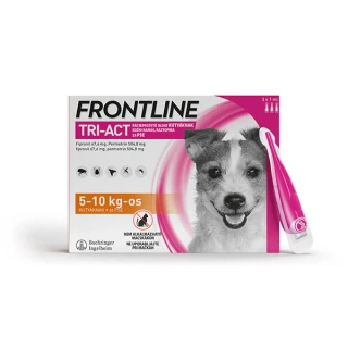 Frontline Tri-Act kožni nanos, raztopina za pse 5 - 10 kg, 1 ampula