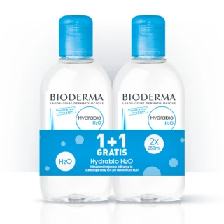 Bioderma Hydrabio H2O, micelarni losjon za čiščenje dehidrirane kože, 250 ml, 1 + 1 gratis