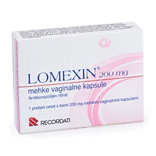 Lomexin 200 mg, 3 mehke vaginalne kapsule