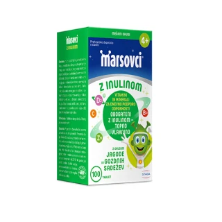 Marsovci, žvečljive tablete z inulinom, okus mix, 100 tablet