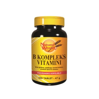 Natural Wealth B kompleks vitamini, 100 tablet