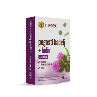 Pegasti badelj + holin, 30 kapsul