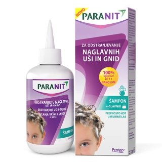 Paranit šampon za odstranjevanje naglavnih uši in gnid z glavnikom, 200 ml