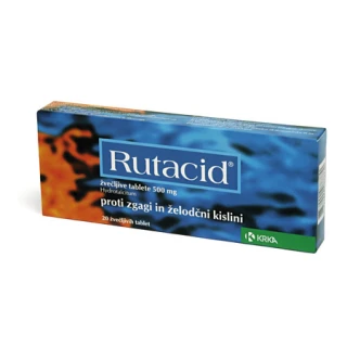 Rutacid 500 mg žvečljive tablete, 20 tablet