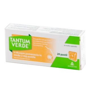 Tantum Verde z okusom pomaranče in medu 3 mg pastile