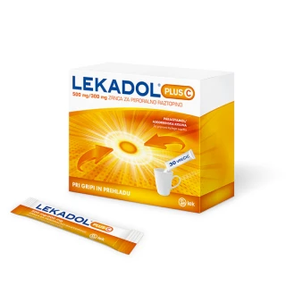 Lekadol plus C 500 mg/300 mg zrnca za peroralno raztopino 30 vrečk