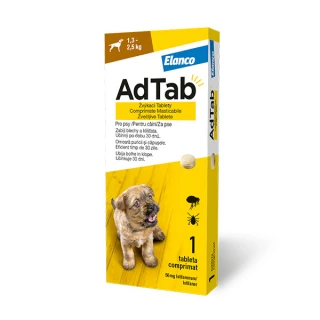 AdTab tableta za pse 1,3-2,5 kg, 1 tableta