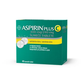 Aspirin plus C 400 mg/240 mg šumeče tablete, 40 tablet