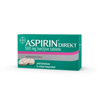 Aspirin Direkt 500 mg žvečljive tablete