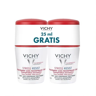 Vichy deodorant roll on proti potenju Stress Resist, 72h, 50 ml, dvojno pakiranje, 25 ml gratis
