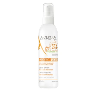 A-derma protect kids pršilo ZF50+, 200 ml