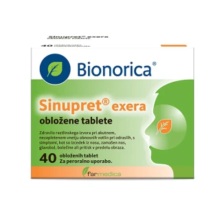 Sinupret exera obložene tablete, 40 tablet