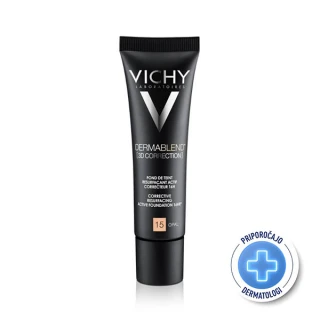 Vichy Dermablend 3D puder, SPF 25, 15 opal