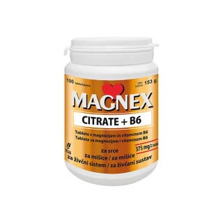 Magnex Citrat + vitamin B6, 100 tablet