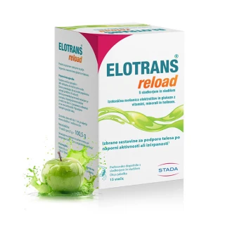 Elotrans Reload - jabolko, 15 vrečk