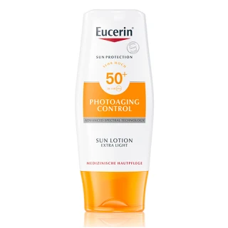 Eucerin Sun Photoaging Control ekstra lahek losjon za zaščito pred soncem ZF 50+, 150 ml