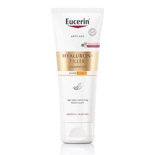 Eucerin Hyaluron-Filler+Elasticity krema za roke proti starostnim pegam ZF 30, 75 ml