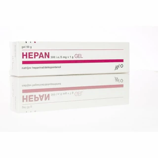 Hepan 500 i.e./g / 5 mg/g gel