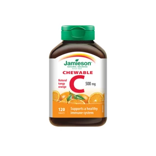 Jamieson Vitamin C 500 žvečljive tablete, 120 tablet