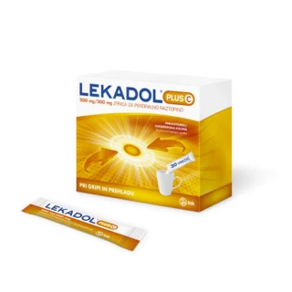 Lekadol plus C 500 mg/300 mg zrnca za peroralno raztopino, 30 vrečk