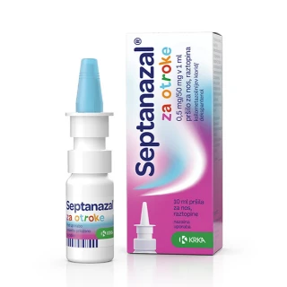 Septanazal za otroke 0,5 mg/50 mg v 1 ml pršilo za nos, raztopina