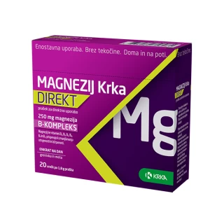 Magnezij Krka DIREKT, 20 vrečk