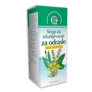 Sirup za izkašljevanje za odrasle brez sladkorja