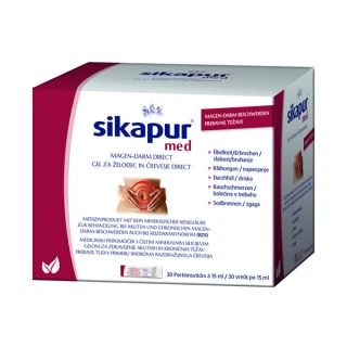 Sikapur med gel za želodec in črevesje Direkt, 30 vrečk po 15 ml
