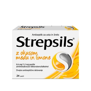 Strepsils z okusom medu in limone 0,6 mg/1,2 mg, pastile