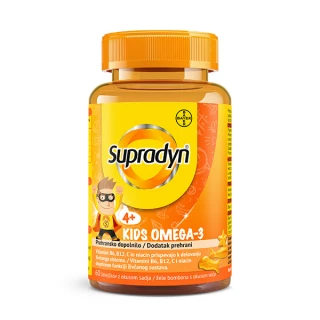 Supradyn Kids Omega-3, 60 želejčkov sadnega okusa