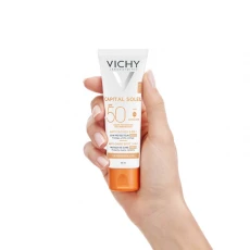 Vichy Ideal Soleil obarvana zaščitna krema 3 v 1 SPF 50+ proti temnim lisam, 50 ml