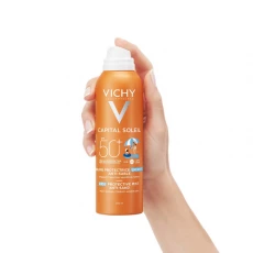 Vichy Ideal Soleil Otroški sprej odporen na pesek SPF 50, 200 ml