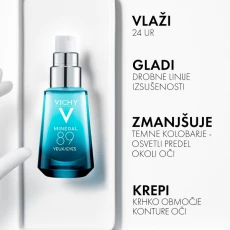 Vichy Mineral 89 nega za okoli oči, 15 ml
